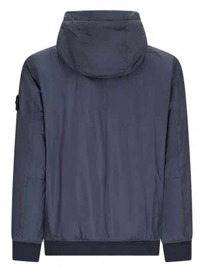 Stone Island Crinkle Reps Ny Light Puffer Jacket In Blue