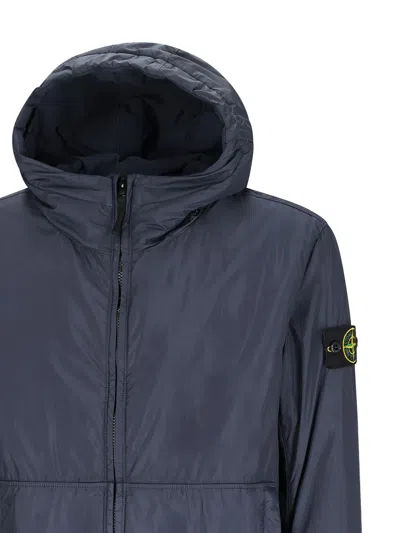 Stone Island Crinkle Reps Ny Light Puffer Jacket In Blue