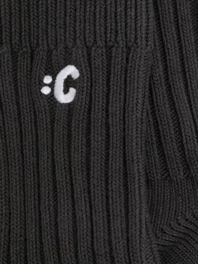 Chocoolate Letter-embroidered Socks (set Of 2)