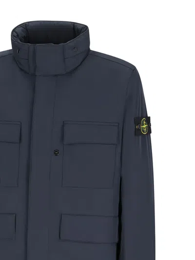 Stone Island Field Jacket In Blue