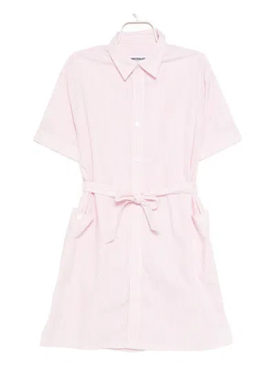 Chocoolate Striped-shirt Dress