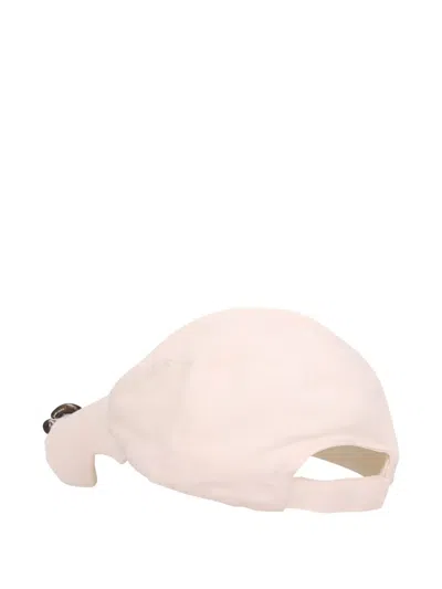 Balenciaga Front Piercing Embroidered Cap In Neutral