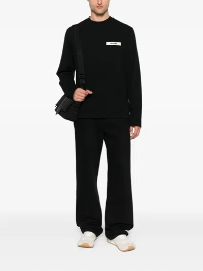 Jacquemus Le Sweatshirt Gros Grain In Black