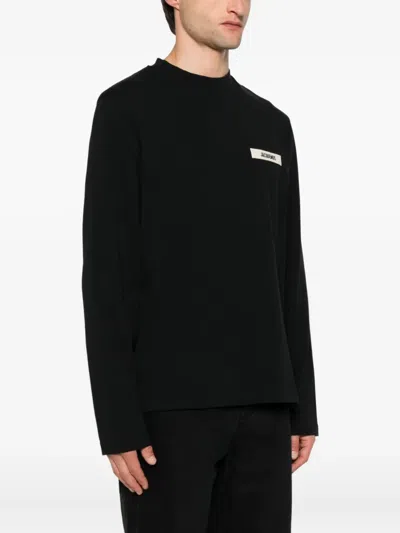Jacquemus Le Sweatshirt Gros Grain In Black