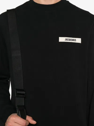 Jacquemus Le Sweatshirt Gros Grain In Black