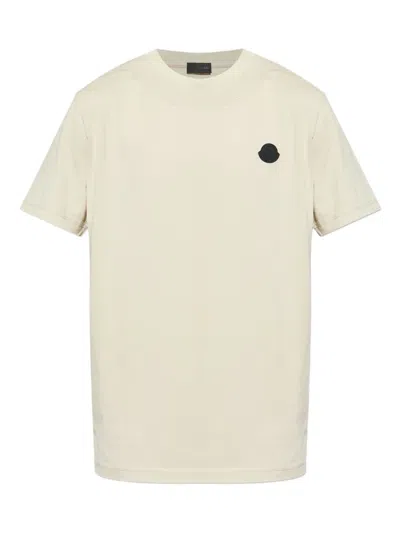 Moncler Logo-patch Short-sleeved T-shirt In Neutral