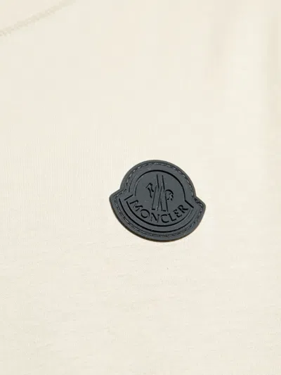 Moncler Logo-patch Short-sleeved T-shirt In Neutral