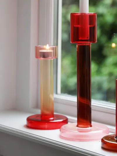 &k Amsterdam Bole Glass Cylindrical Candle Holder (28.9cm X 12cm)
