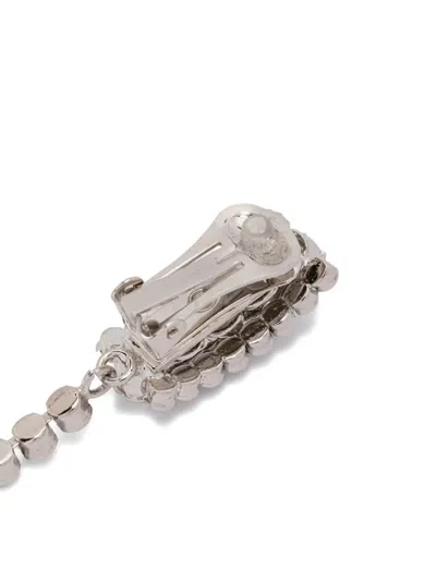 Alessandra Rich Crystal-embellished Drop Earring In Metallic