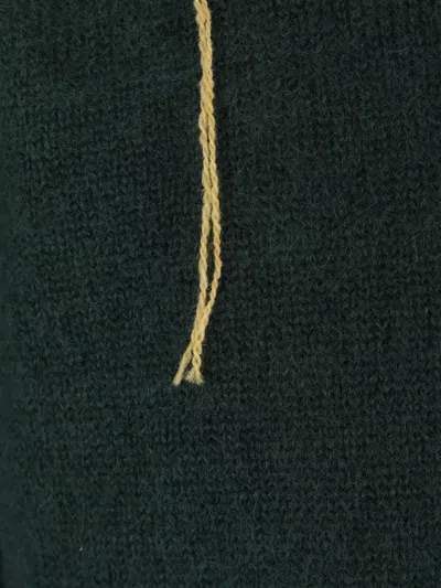 Sacai Contrasting-trim Sweater In Green