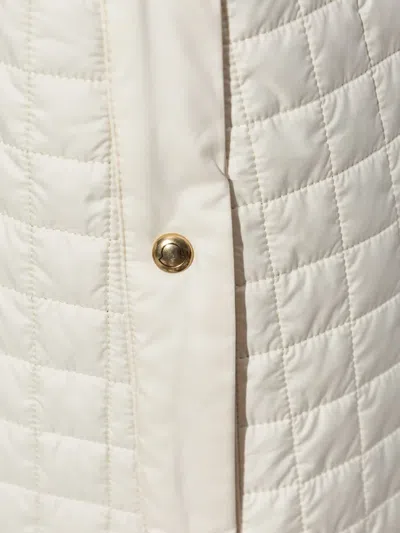 Moncler Quilted Button-fastening Midi Skirt In Gray