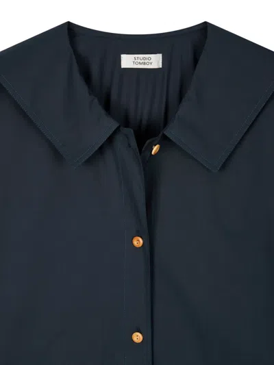 Studio Tomboy Sailor-collar Button Mini Dress