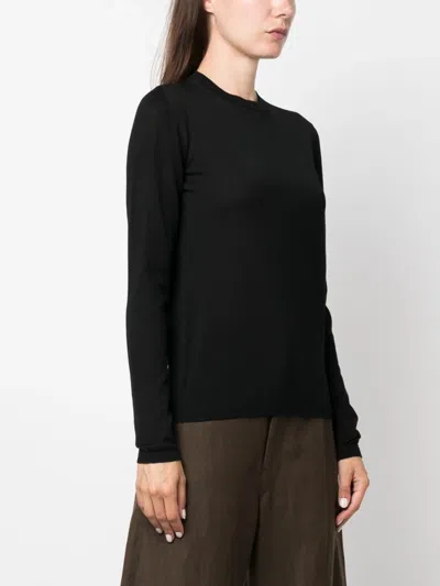 Max Mara Crew-neck Virgin Wool Jumper In Black