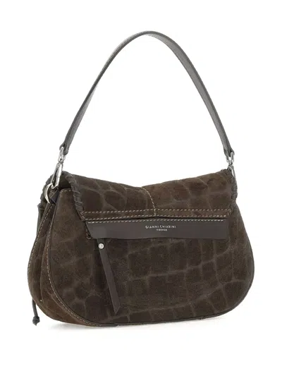 Gianni Chiarini Helena Round Crocodile-print Shoulder Bag