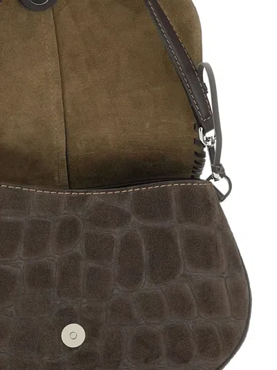 Gianni Chiarini Helena Round Crocodile-print Shoulder Bag