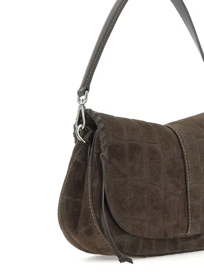 Gianni Chiarini Helena Round Crocodile-print Shoulder Bag