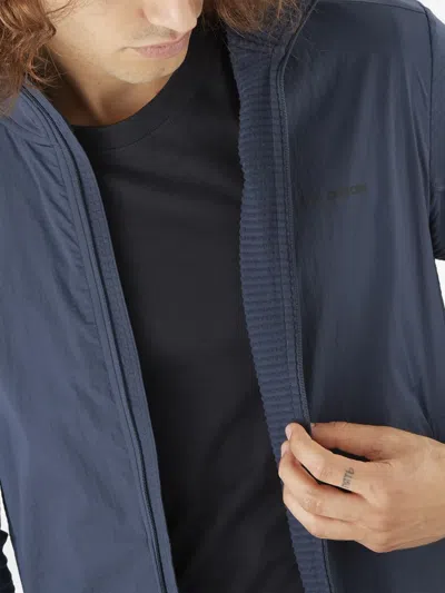 Salomon Essential Lightwarm Hybrid Zip-up Sweatshirt In Blue