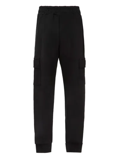 Starter Cargo-pocket Drawstring Trousers In Black