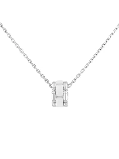 Pre-owned Chanel 18k White Gold Pendant Necklace