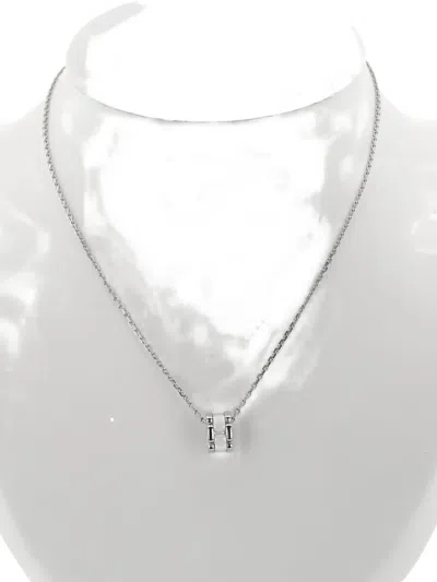 Pre-owned Chanel 18k White Gold Pendant Necklace