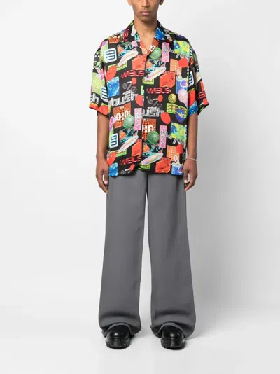 Ambush Graphic Print Cuban Collar Shirt In Multi