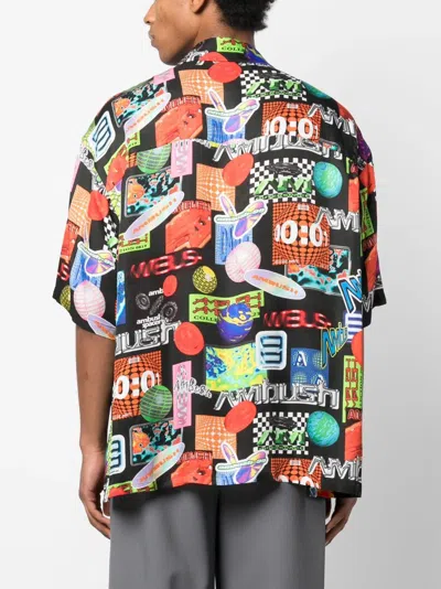 Ambush Graphic Print Cuban Collar Shirt In Multi