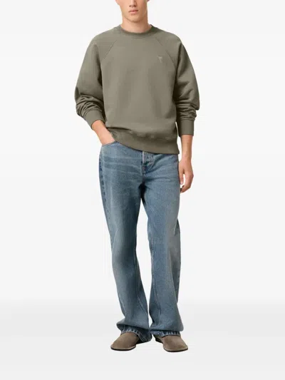 Ami Alexandre Mattiussi Ami Paris Heavy Cotton Sweatshirt In Brown