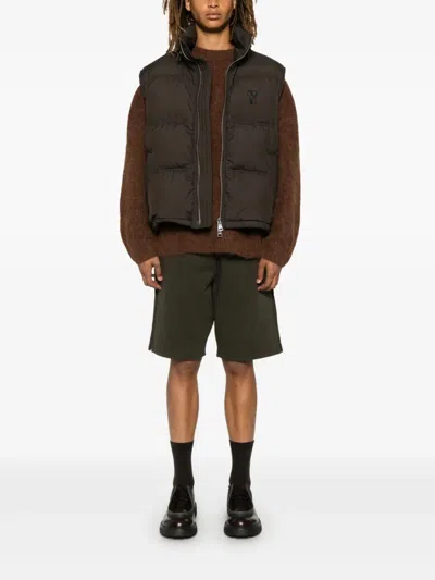 Ami Alexandre Mattiussi Padded Vest In Brown