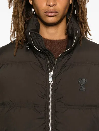 Ami Alexandre Mattiussi Padded Vest In Brown