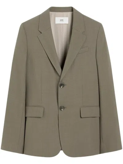 Ami Alexandre Mattiussi Ami Paris Twobutton Jacket In Brown