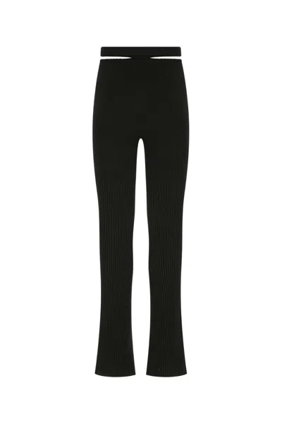 Andreädamo Andreadamo Black Stretch Viscose Blend Pant In Black