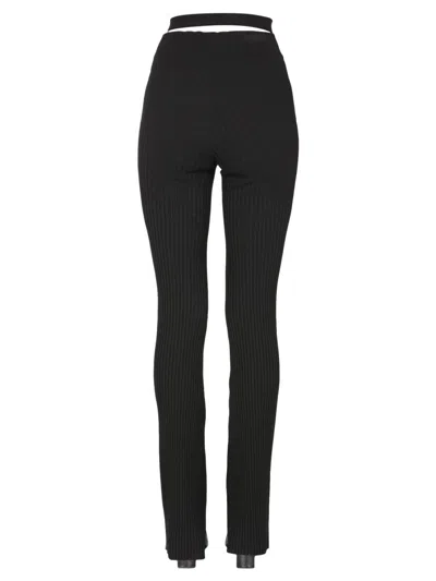 Andreädamo Andreadamo Black Stretch Viscose Blend Pant In Black