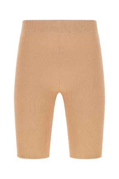 Andreädamo Andreadamo Skin Pink Stretch Viscose Blend Leggings In Brown
