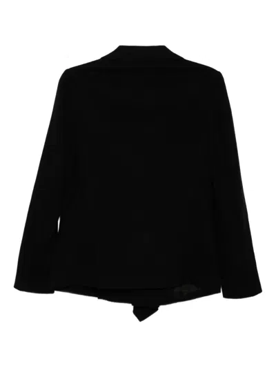 Y's Draped Blazer In Black