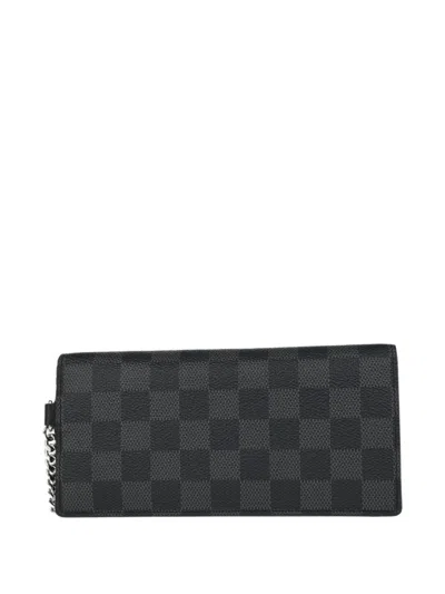 Pre-owned Louis Vuitton 2012 Damier Graphite Wallet In Black