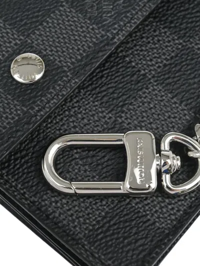 Pre-owned Louis Vuitton 2012 Damier Graphite Wallet In Black