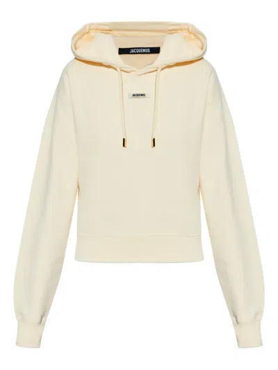 Jacquemus Le Hoodie Gros Grain Clothing In Neutral