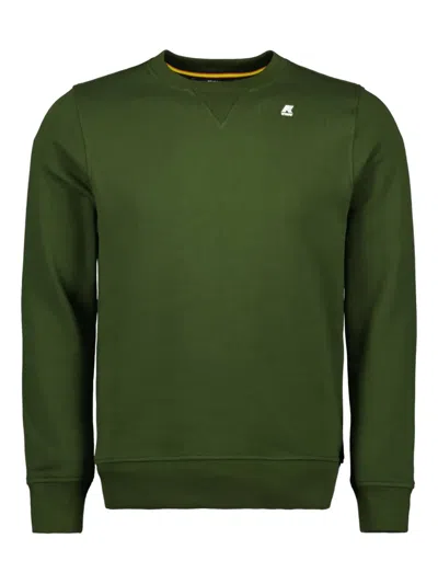 K-way Baptiste Crew-neck Cotton Sweatshirt In Green