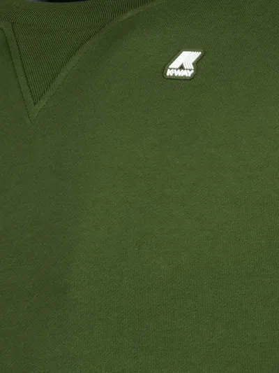 K-way Baptiste Crew-neck Cotton Sweatshirt In Green