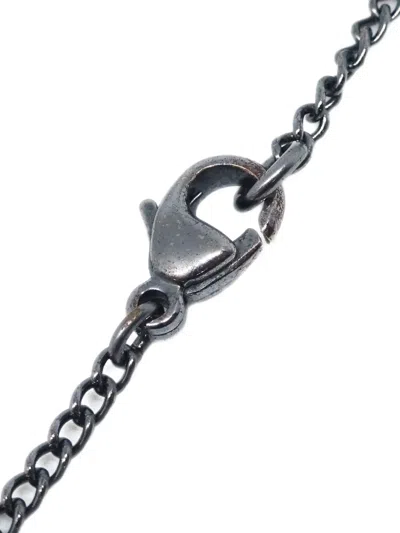 Pre-owned Chanel 2003 Cc-pendant Necklace In Silver