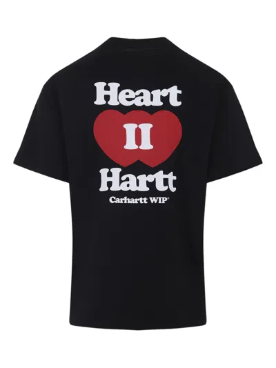 Carhartt Heart Motif Crew Neck Graphic Print T-shirt In Black