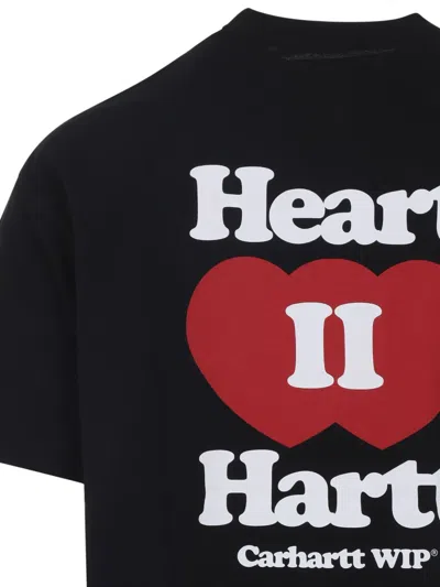 Carhartt Heart Motif Crew Neck Graphic Print T-shirt In Black