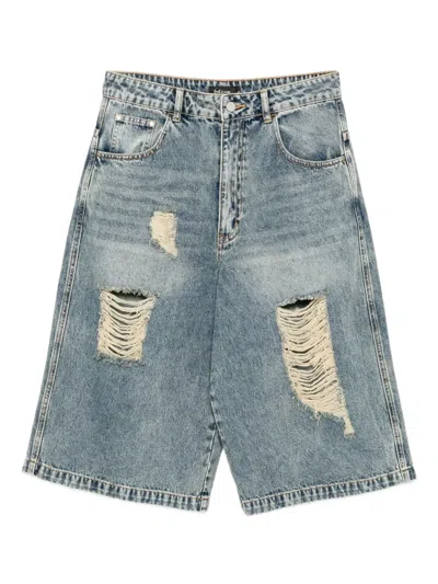 Tout A Coup Ripped Denim Shorts
