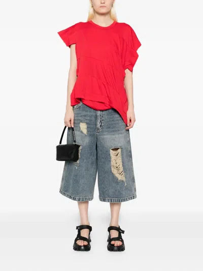 Tout A Coup Ripped Denim Shorts