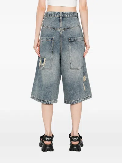 Tout A Coup Ripped Denim Shorts