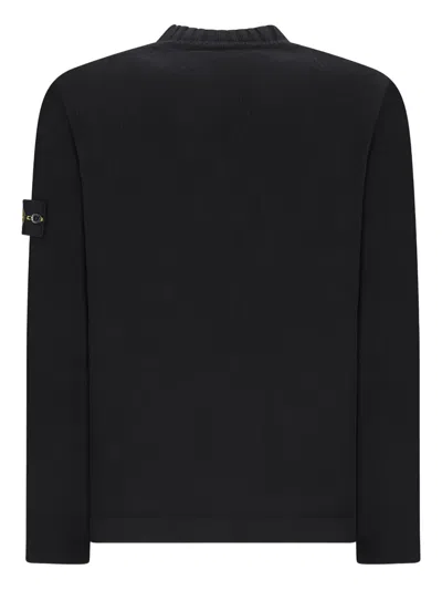 Stone Island Cotton Sweatshirt In Black