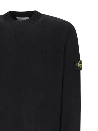 Stone Island Cotton Sweatshirt In Black