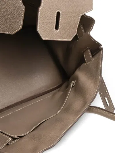 Pre-owned Hermes 2010 Clemence Birkin Handbag In Brown