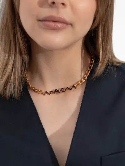 Marni Chain-link Brass Necklace In Gold