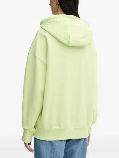 Hugo Boss Zip-up Cotton Hoodie In Yellow